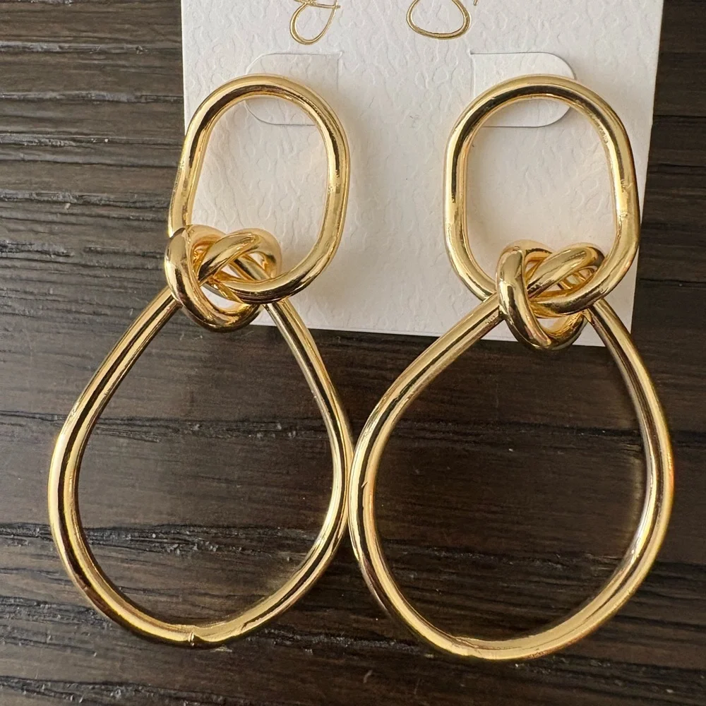 NEW Jessica Simpson Gold Drop Earrings